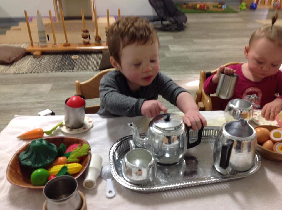 afternoon tea for children - Dramatic Play for Babies at Apple Blossoms Early Learning child care centres